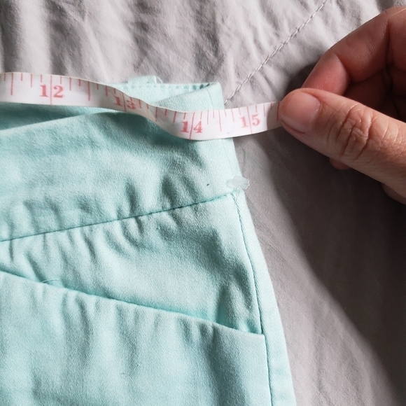 Mossimo Seafoam Green Chino Shorts Women's 2 Flat Front Summer Spring Cute EUC - Picture 6 of 8